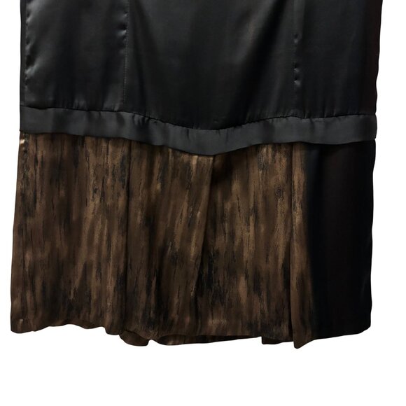 Zara Basic Womens Satin Dress With Pleated Hemline Black Size L Made in Spain - Picture 7 of 9